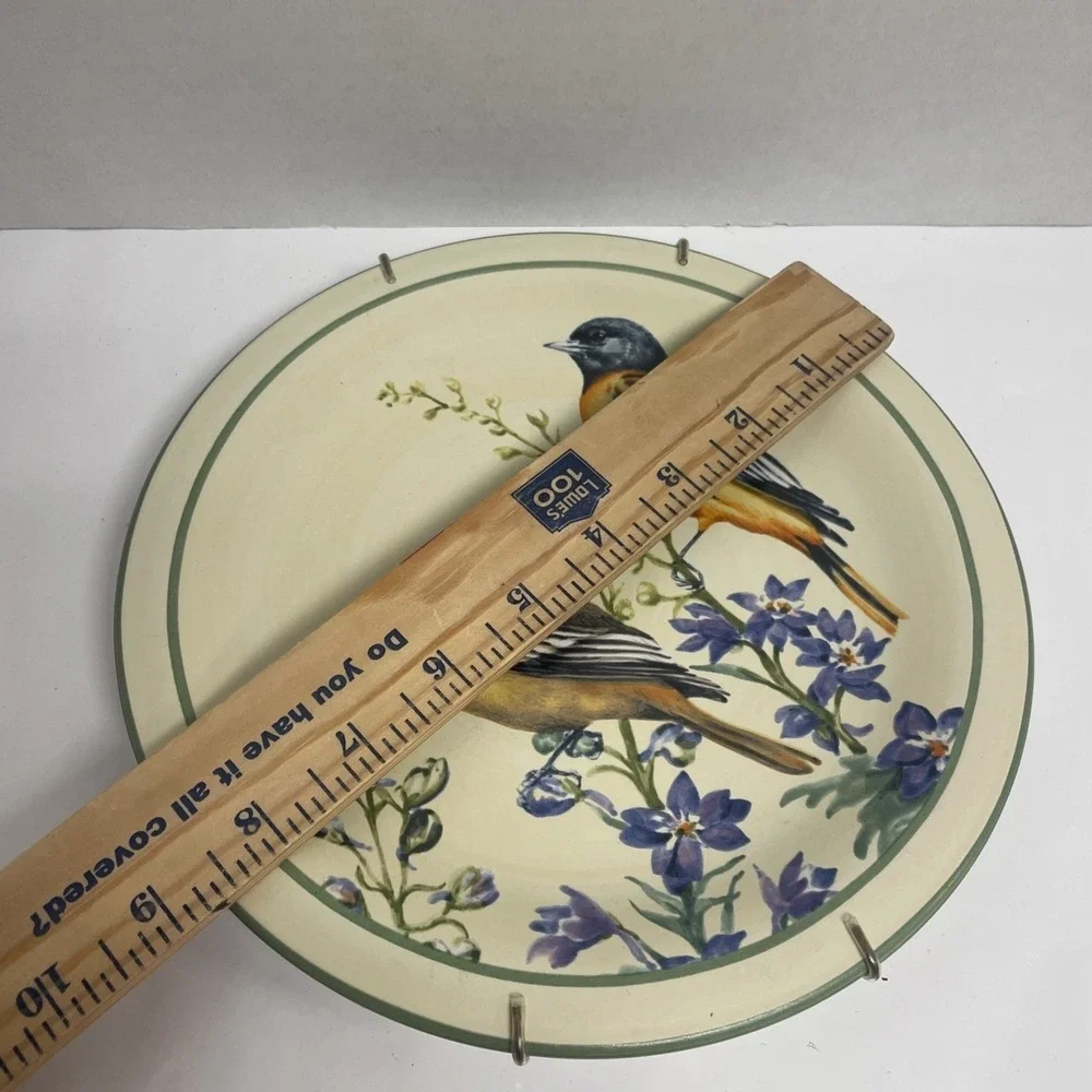 Lenox Summer Greetings Baltimore Oriole Salad Plate Catherine McClung 8 inch
